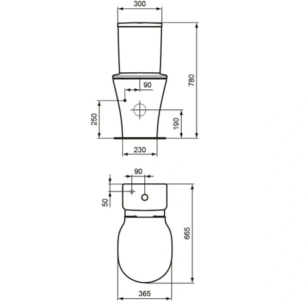 Бачок для унитаза Ideal Standard Connect Air Cube E073401