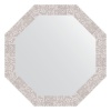 Зеркало настенное Octagon EVOFORM в багетной раме соты алюминий, 67х67 см, BY 7309