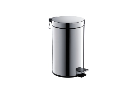 Корзина для мусора с педалью, 8л AQUATEK, полир. хром AQ4992CR