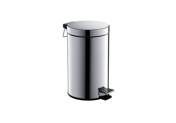 Корзина для мусора с педалью, 8л AQUATEK, полир. хром AQ4992CR