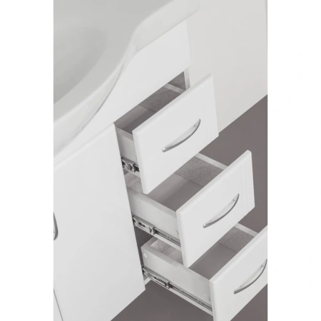Тумба без раковины Style Line Эко Стандарт 25 (3 ящ.) для раковины Коралл 82, правая