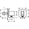 Шланговое подключение Hansgrohe FixFit Q 26887340 Шлифованный черный хром