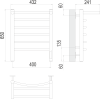 Полотенцесушитель электрический Terminus Классик П6 400x650 с полкой