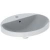 Раковина Geberit VariForm, накладная, овальная, санфарфор, белая, 55х45х17,8 см