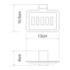 Мыльница Wasserkraft Leine White K-5069White
