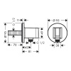 Шланговое подключение Hansgrohe FixFit S 26888990 Полированное золото