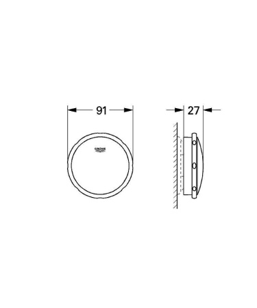 Накладки для слив-перелива Grohe Talento 19025000 Хром