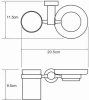 Держатель стакана и мыльницы WasserKraft Donau K-9426