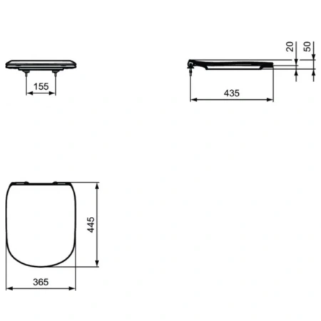 Крышка-сиденье с микролифтом Ideal Standard Tesi T352701