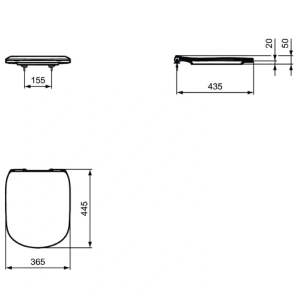 Крышка-сиденье с микролифтом Ideal Standard Tesi T352701