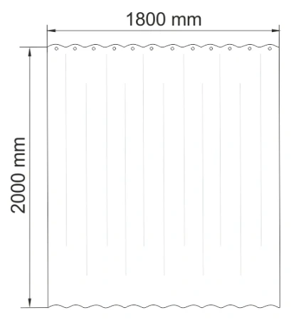 Штора для ванной WasserKraft Glan SC-51101