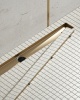 Душевой лоток Timo Drain System 60 DS230206/17 с решеткой Золото матовое / под плитку
