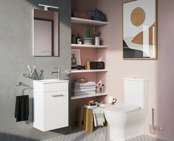Комплект мебели для ванной Vitra Mia 40 R 75022 подвесной Белый глянцевый