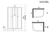 Душ.каб. NG-33194-14LBKT (1100х900х2100-2400) средний поддон (26см) стекло МАТОВОЕ 4 места