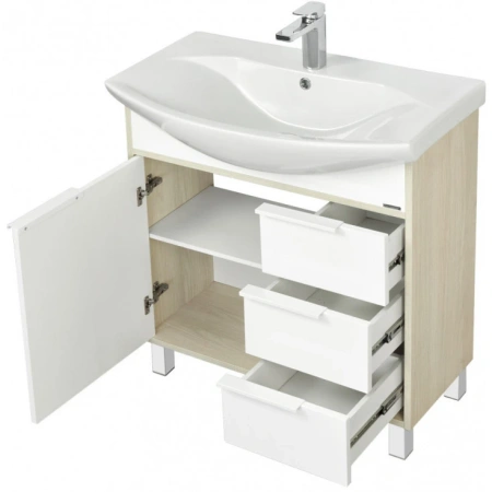 Тумба с раковиной Aquaton Рико 80 1A2154K1RIB90