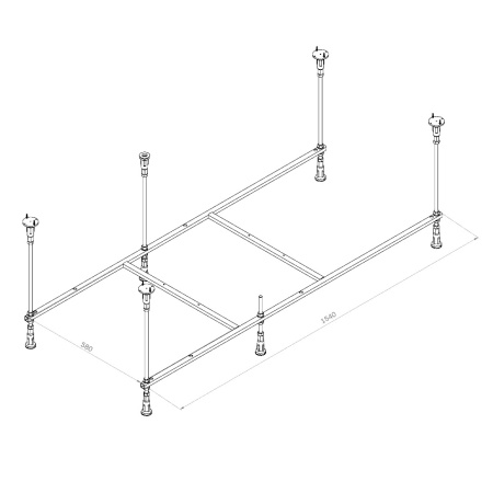 W84A-160-070W-R Func Каркас для ванн 160х70