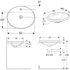 Раковина Geberit VariForm 60 500.726.01.2 Белая