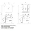 Тумба с раковиной Aquaton Рико 80 1A2154K1RIB90