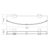 Полка для ванной Wasserkraft Leine K-5044WHITE с бортиком