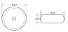 Раковина BelBagno BB1065, накладной монтаж, белая, круглая, фаянсовая, 40 см x 30 см