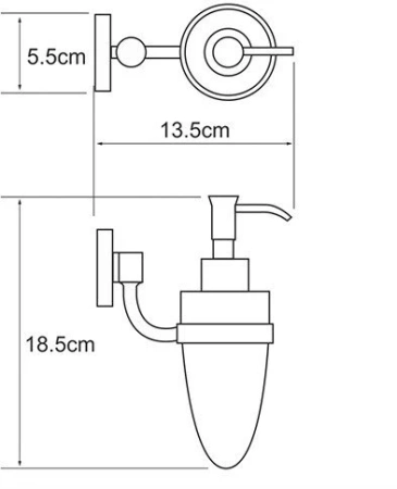 Дозатор для жидкого мыла WasserKraft Rhein K-6299