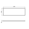 W76A-150-070W-P Sense New, панель фронтальная для ванны А0 150х70