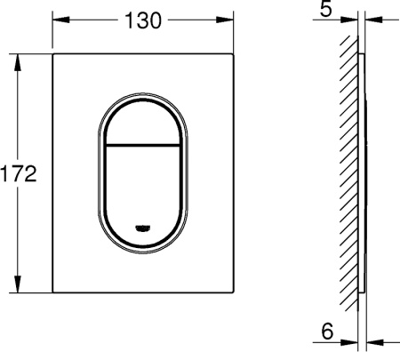 Клавиша смыва Grohe Arena Cosmopolitan S 37624SH0 Белая