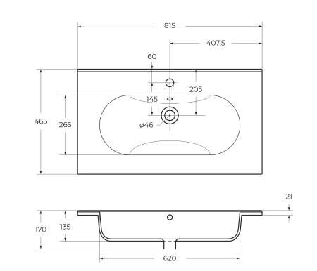 Керамическая раковина BelBagno LOVE LOV-800-LVB