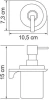 Дозатор для жидкого мыла WasserKraft Kammel K-8399