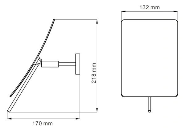 Зеркало WasserKraft K-1001 с 3-х кратным увеличением
