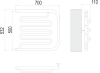 Полотенцесушитель водяной Terminus Фокстрот-лиана 500x700