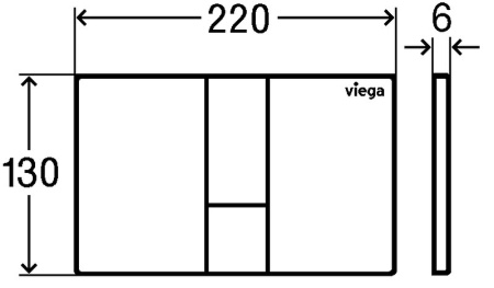 Клавиша смыва Viega Prevista Visign for Style 24 8614.1 773304 Черный насыщенный