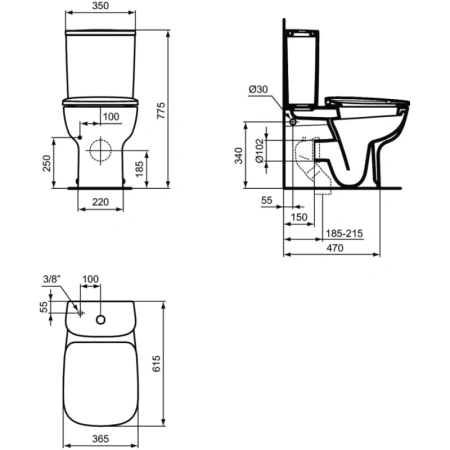 Бачок для унитаза Ideal Standard Esedra T282801