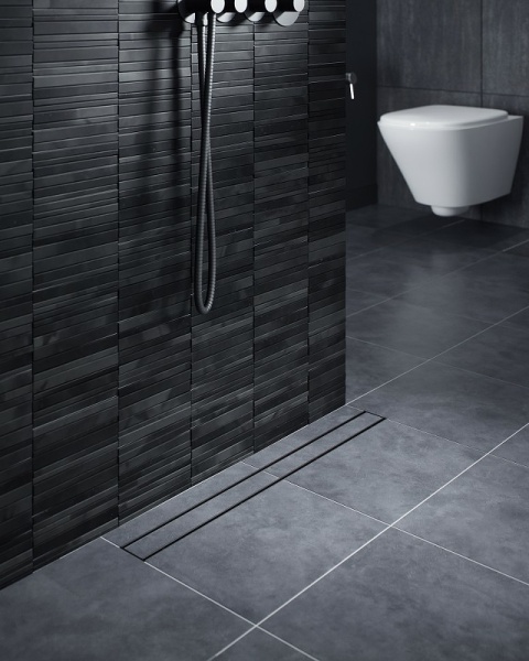Душевой лоток Timo Drain System 80 DS230208/03 с Черной матовой решеткой / под плитку