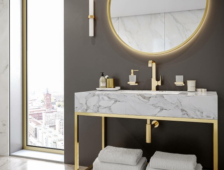 Стакан для зубных щеток Hansgrohe AddStoris 41749990 Полированное золото