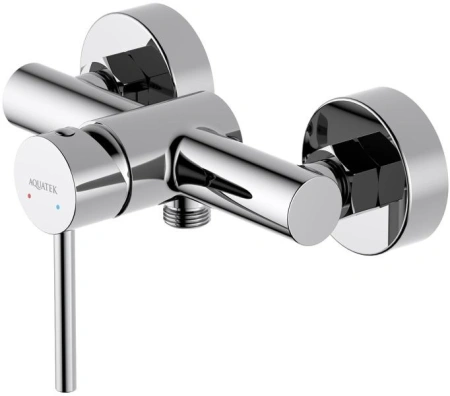 Смеситель для душа Aquatek AQ1332CR, вертикальный, рычажный, экономичный режим, хром