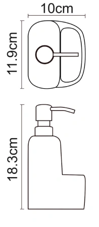 Дозатор с емкостью для губки WasserKraft K-8499