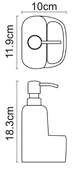 Дозатор с емкостью для губки WasserKraft K-8499