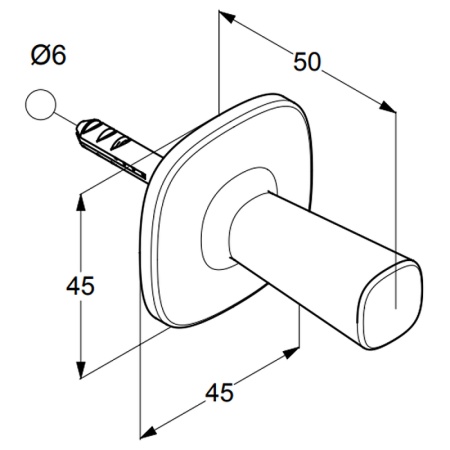 Крючок Kludi Ambienta 5398405 Хром