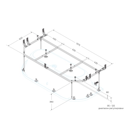 Металлический каркас CEZARES METAURO-MF